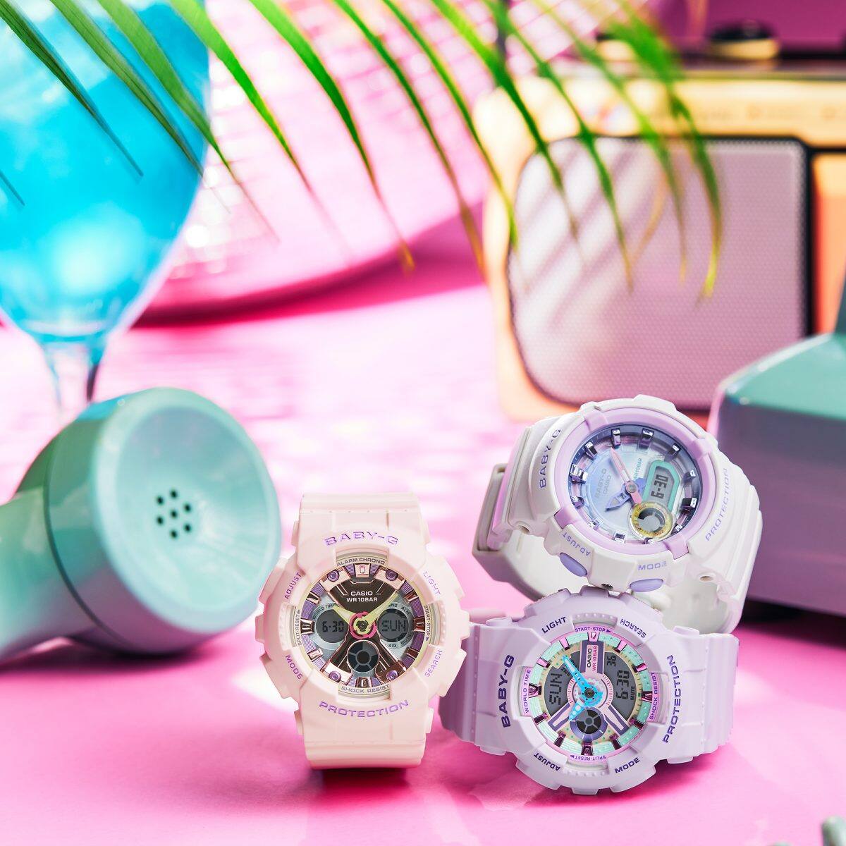 Casio Baby-G BA-110AH-6A – Montre Analogique-digitale – Cadran Et Détails Lilas Pastel – Résistance Aux Chocs Et étanchéité 10 Bars